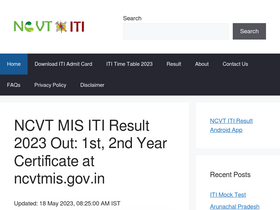 'ncvtiti.in' screenshot