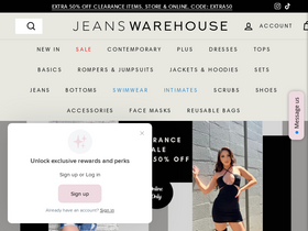 'jeanswarehousehawaii.com' screenshot