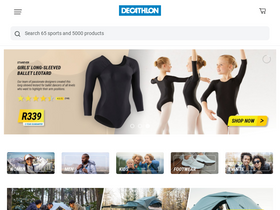 'decathlon.co.za' screenshot