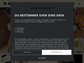 'lagkagehuset.dk' screenshot