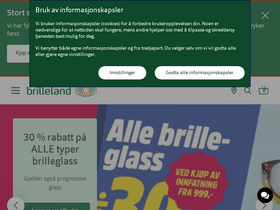 'brilleland.no' screenshot