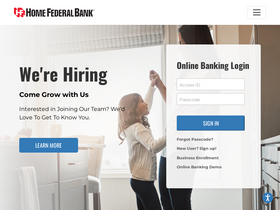 'homefederalbanktn.com' screenshot