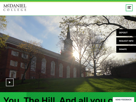 'mcdaniel.edu' screenshot