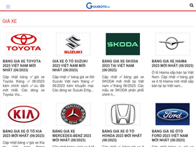 'giaxeoto.vn' screenshot