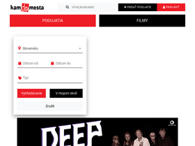 'kamdomesta.sk' screenshot