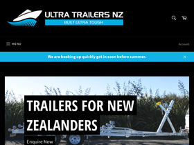 ultratrailers.co.nz homepage screenshot