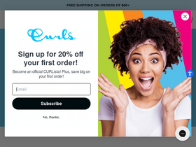 'curls.com' screenshot