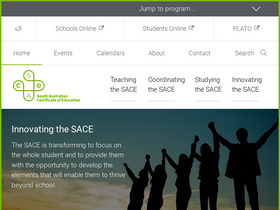 'sace.sa.edu.au' screenshot