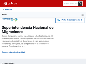 'migraciones.gob.pe' screenshot