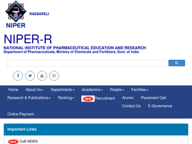 'niperraebareli.edu.in' screenshot