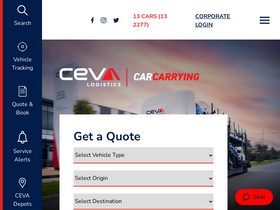 'cevacarcarrying.com.au' screenshot