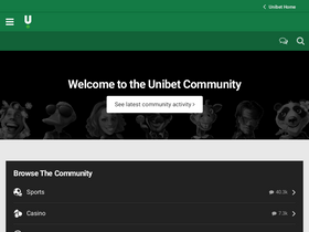 'unibetcommunity.com' screenshot