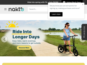 Nakto homepage screenshot
