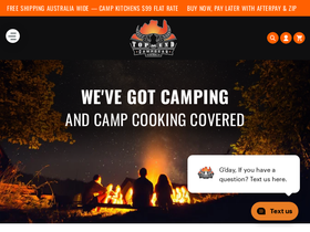 Topendcampgear homepage screenshot