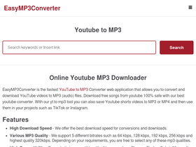 'easymp3converter.com' screenshot