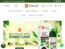 'krishnaayurved.com' screenshot