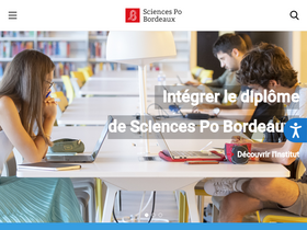 'sciencespobordeaux.fr' screenshot