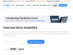 'onegold.com' screenshot