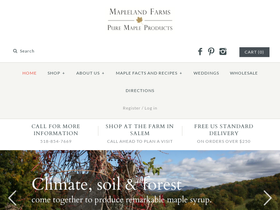 maplelandfarms.com homepage screenshot