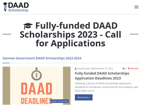 'daadscholarship.com' screenshot
