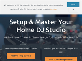 'homedjstudio.com' screenshot