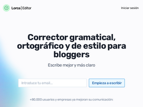 'lorcaeditor.com' screenshot