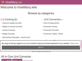 'howmany.wiki' screenshot