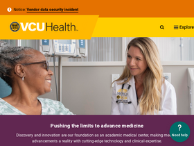 'vcuhealth.org' screenshot