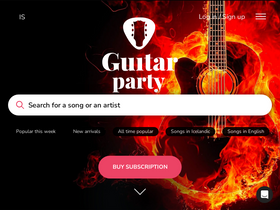 'guitarparty.com' screenshot