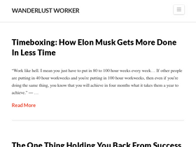 'wanderlustworker.com' screenshot