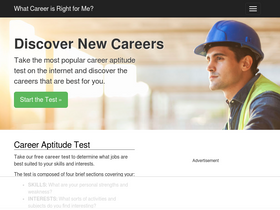 'whatcareerisrightforme.com' screenshot