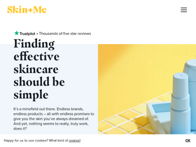 'skinandme.com' screenshot