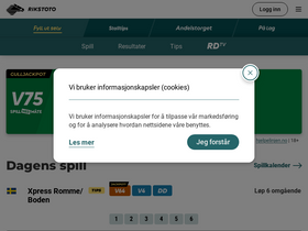 'rikstoto.no' screenshot