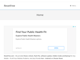'resetfree.com' screenshot
