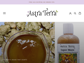 astraterraorganics.com homepage screenshot