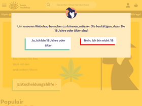 'dutch-headshop.de' screenshot