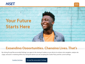 'hiset.org' screenshot