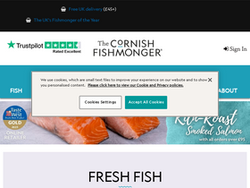 'thecornishfishmonger.co.uk' screenshot