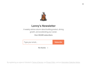 'lennysnewsletter.com' screenshot