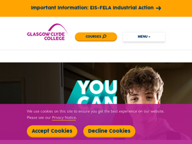 'glasgowclyde.ac.uk' screenshot
