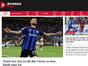'bongdapro.vn' screenshot