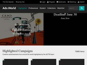 'adsoftheworld.com' screenshot