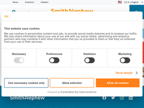 'smith-nephew.com' screenshot