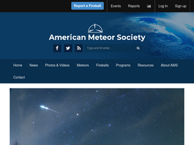 'amsmeteors.org' screenshot