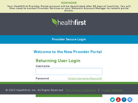 'hfproviderportal.org' screenshot