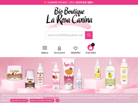 'bioboutiquelarosacanina.it' screenshot