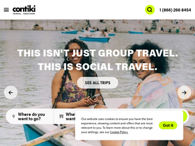 'contiki.com' screenshot