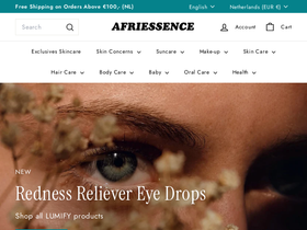 AfriEssence homepage screenshot