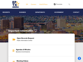 'elpasotexas.gov' screenshot