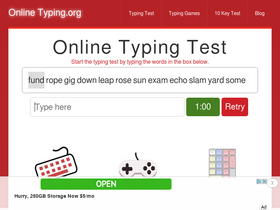 'onlinetyping.org' screenshot